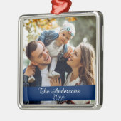 Moderne, aangepaste fotozilver metalen ornament (Links)