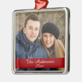 Moderne, aangepaste fotozilver metalen ornament (Links)