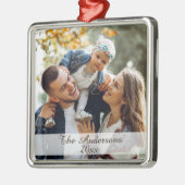 Moderne, aangepaste fotozilver metalen ornament (Links)