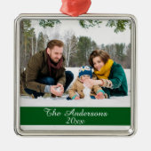 Moderne, aangepaste fotozilver metalen ornament (Voorkant)