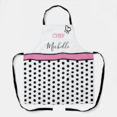 Moderne Aangepaste Gepersonaliseerde Chef Naam Pol Schort (Voorkant)