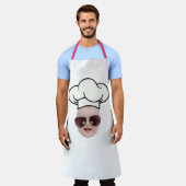 Moderne Aangepaste Gezichtsfoto Gepersonaliseerde  Schort (Gedragen)