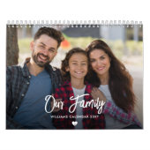 Moderne aangepaste gezinsfoto 2027 kalender (Hoes)