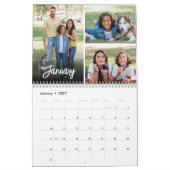 Moderne aangepaste gezinsfoto 2027 kalender (Jan 2027)