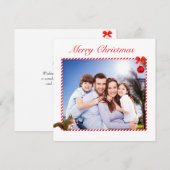 Moderne aangepaste gezinsfoto & eekhoorn Kerst (Voorkant / Achterkant)