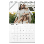 Moderne aangepaste gezinsfotokalender kalender (Jan 2027)