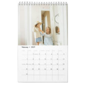 Moderne aangepaste gezinsfotokalender kalender (Feb 2027)