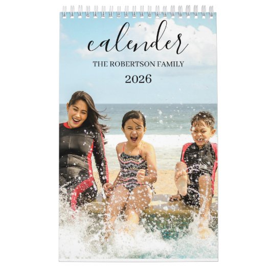 Moderne aangepaste gezinsfotokalender kalender (Hoes)
