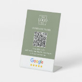 Moderne Aangepaste Google Reviews QR-code Zakelijk Reclamebord Met Voetstuk (Voorkant)