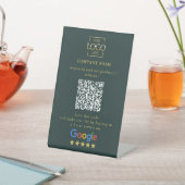 Moderne Aangepaste Google Reviews QR-code Zakelijk Reclamebord Met Voetstuk (Insitu)