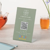 Moderne Aangepaste Google Reviews QR-code Zakelijk Reclamebord Met Voetstuk (Insitu)