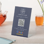 Moderne Aangepaste Google Reviews QR-code Zakelijk Reclamebord Met Voetstuk (Insitu)