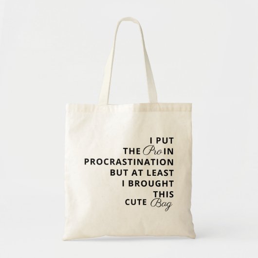 Moderne aangepaste grappige Casual zelfbewuste Hum Tote Bag (Voorkant)