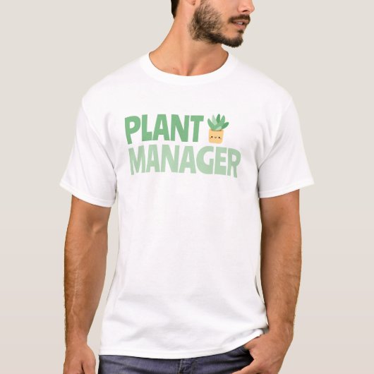 Moderne aangepaste grappige tuinieren tekst groen t-shirt (Voorkant)