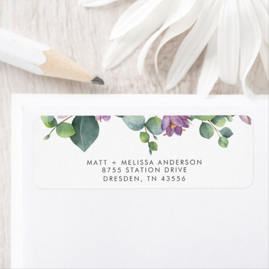 Moderne, aangepaste groen botanische eucalyptus etiket (Insitu)