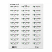 Moderne, aangepaste groen botanische eucalyptus etiket (Full Sheet)