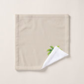 Moderne aangepaste groene palmboom en script op be bad handdoek (Wasdoekje)