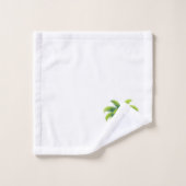 Moderne aangepaste groene palmboom en script op wi bad handdoek (Wasdoekje)