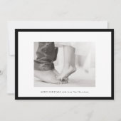 Moderne aangepaste groet kleur foto lijst kerst feestdagenkaart (Voorkant)