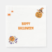Moderne aangepaste Halloween Party Pumpkin Servet (Voorkant)