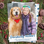 Moderne aangepaste hond kat foto passief vrolijk feestdagenkaart<br><div class="desc">Maak kennis met onze nieuwe lijn vakantiekaarten, perfect voor gezinnen met harige vrienden! Ons "Pawsively Merry" collectie beschikt over een verscheidenheid aan leuke en feestelijke design die uw geliefde huisdieren op een leuke en speelse manier laten zien. Of je nu een hond of een kat hebt, je kunt kiezen uit...</div>