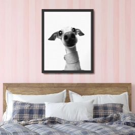 Moderne aangepaste huisdierfoto | Meeko Groot Poster