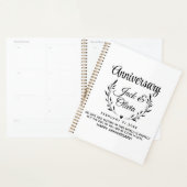 Moderne aangepaste huwelijksnaam datum zwart planner (Display)
