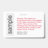 Moderne Aangepaste ID Schoolidentificatie Badge (Achterkant)