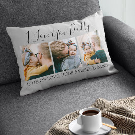 Moderne aangepaste Ik hou van jou papa | 3 foto Kussen