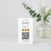 Moderne Aangepaste Kaarten Sociale Media QR Code Visitekaartje (Staand voorkant)
