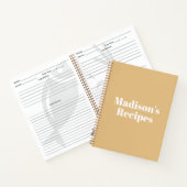 Moderne aangepaste kamelennaam tekst elegant recep notitieboek (Binnen)