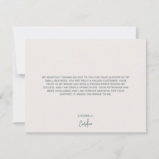 Moderne aangepaste kleine bedrijven Abstract Sage  Bedankkaart (Achterkant)