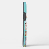Moderne Aangepaste kleur 16 Foto Collage Aqua Blau Case-Mate iPhone Case (Achterkant / Rechts)