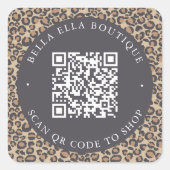 Moderne, aangepaste kwaliteitscontrolecode voor we vierkante sticker (Voorkant)