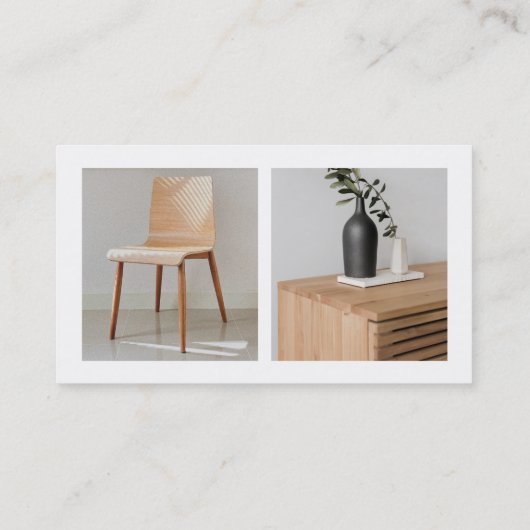 Moderne aangepaste Logo, 2 productfoto's en social Visitekaartje (Achterkant)