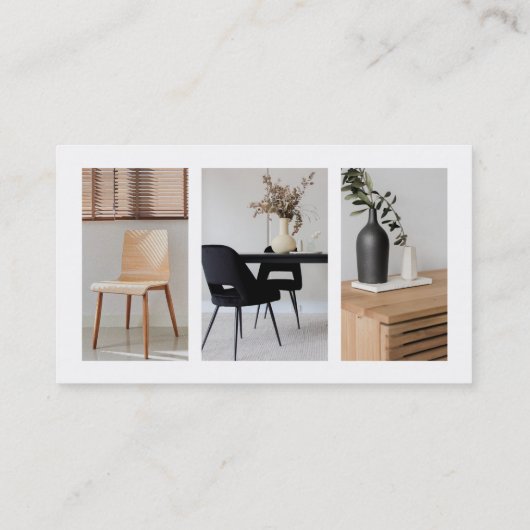 Moderne aangepaste Logo, 3 productfoto's en social Visitekaartje (Achterkant)