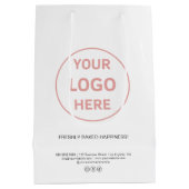 Moderne aangepaste Logo bakkerij Medium Cadeauzakje (Achterkant)