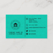 Moderne aangepaste Logo eenvoudige minimalistische Visitekaartje (Achterkant)