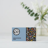 Moderne aangepaste logo en scan QR-code Visitekaartje (Staand voorkant)