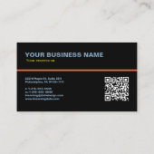 Moderne aangepaste logo en scan QR-code Visitekaartje (Achterkant)