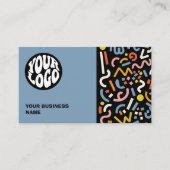 Moderne aangepaste logo en scan QR-code Visitekaartje (Voorkant)