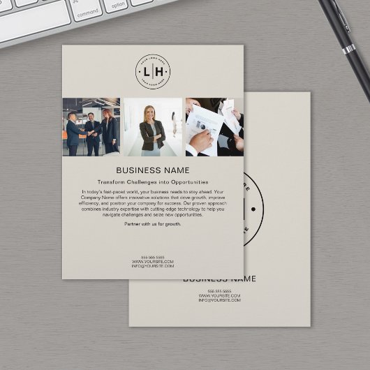 Moderne aangepaste Logo-foto Corporate Business Fl Flyer