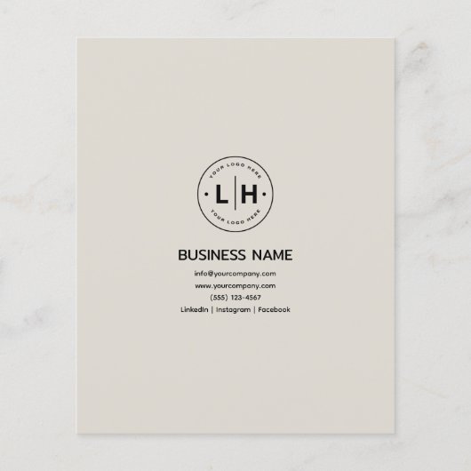 Moderne aangepaste Logo foto QR Business Flyer (Achterkant)