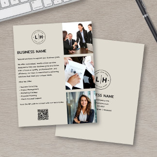 Moderne aangepaste Logo foto QR Business Flyer