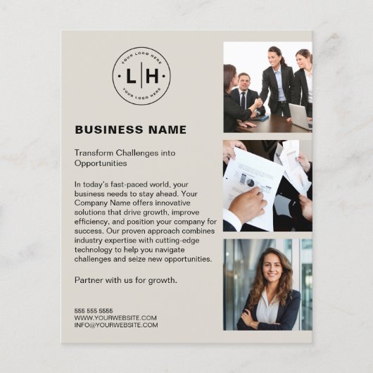 Moderne aangepaste Logo-fotobedrijf Flyer (Voorkant)