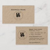 Moderne aangepaste Logo kraft mannelijke Visitekaa Visitekaartje (Voorkant / Achterkant)