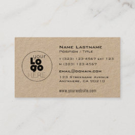 Moderne aangepaste Logo kraft mannelijke Visitekaa Visitekaartje