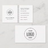 Moderne aangepaste Logo Moderne minimalistische so Visitekaartje (Voorkant / Achterkant)