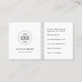 Moderne aangepaste Logo Moderne minimalistische so Visitekaartje (Voorkant)