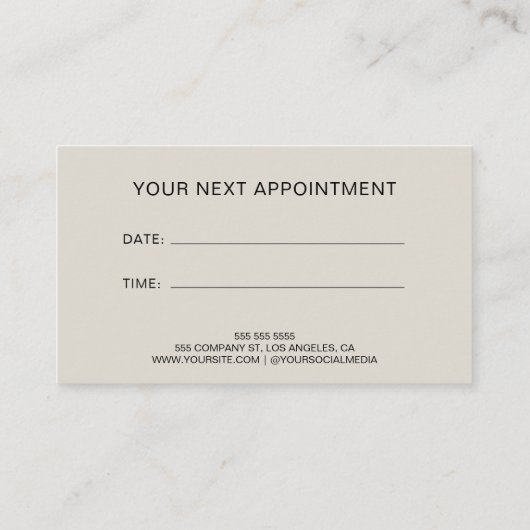 Moderne aangepaste Logo Professional Business Afsprakenkaartje (Achterkant)